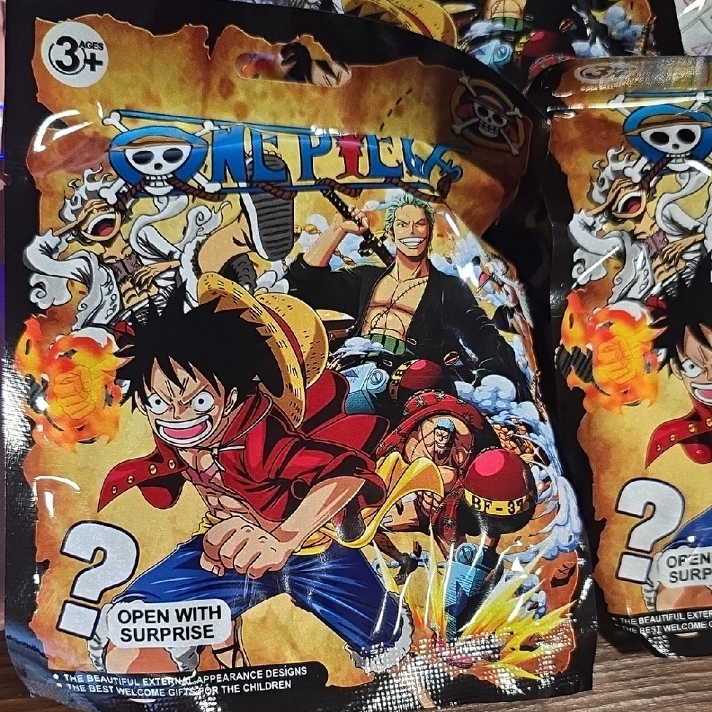 Onepiece Kids Toy Surprise Pack - Red, Blue, Yellow, Black 6 Total